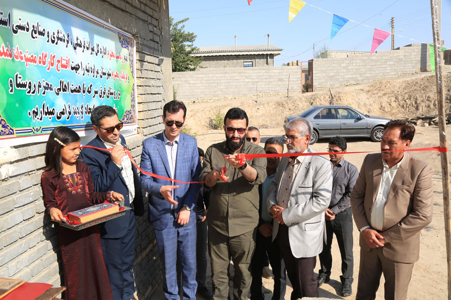 افتتاح کارگاه مصنوعات نمدی سنتی در روستای فرق سر شهرستان مراوه‌تپه